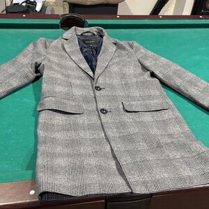 Banana Republic Men's Black and White Checkered Blazer
